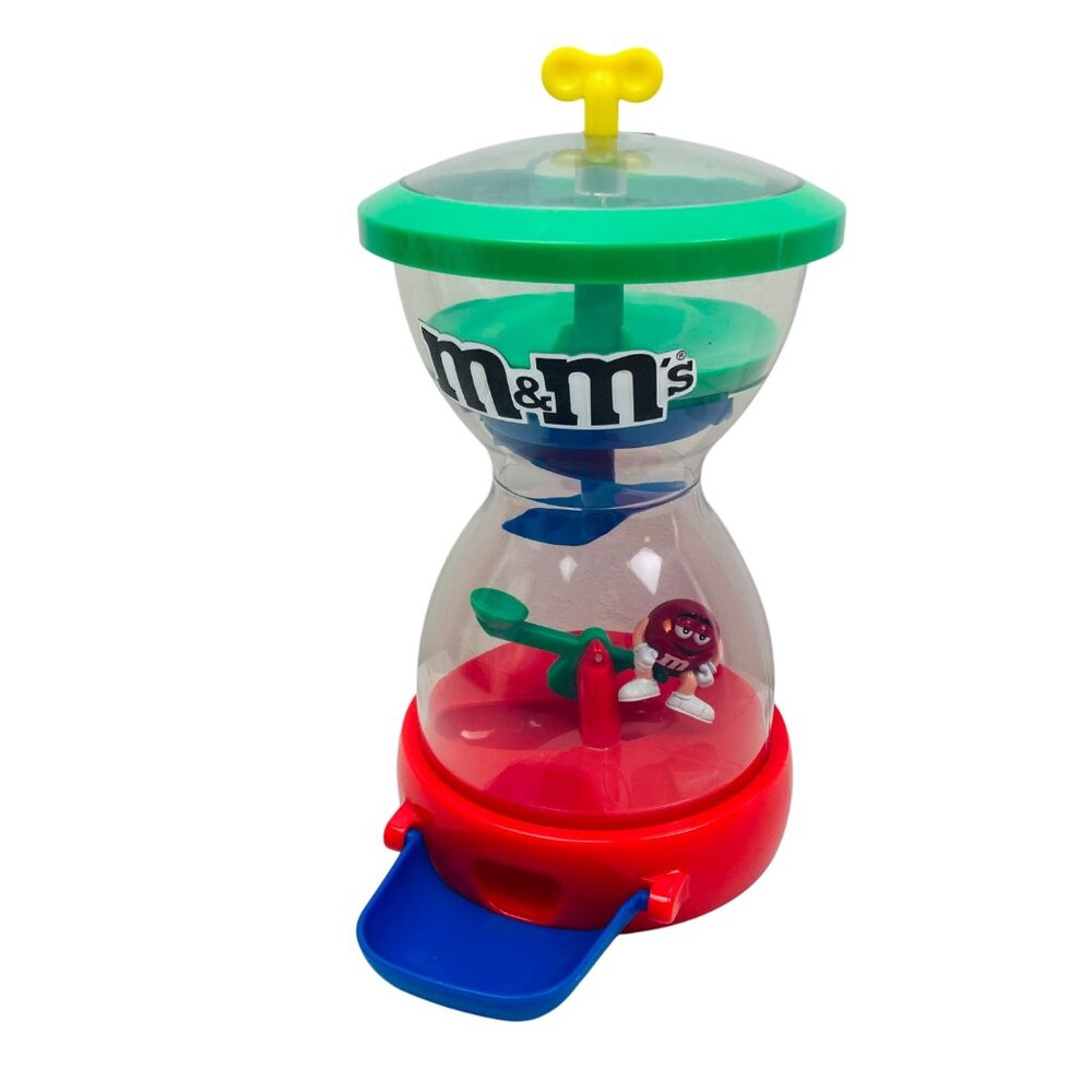 M&M's Collectible Clear Hourglass See Saw and Slide Candy Dispenser "Red"